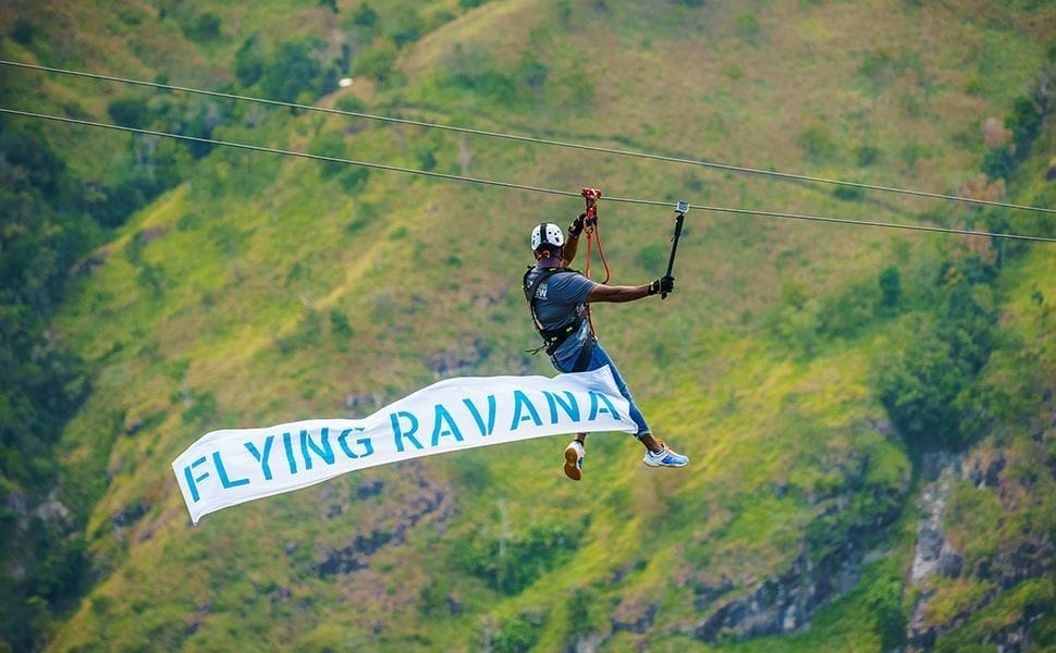 Go ziplining at Flying Ravana Adventure Park